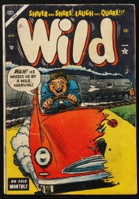 2p0523 WILD #3 comic book April 1954 pre-code, Carl Burgos cover art, Russ Heath, Ed Win, Everett