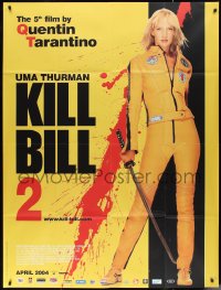 2p0004 KILL BILL: VOL. 2 export advance Dutch 2004 great full-length image of Uma Thurman w/ katana!