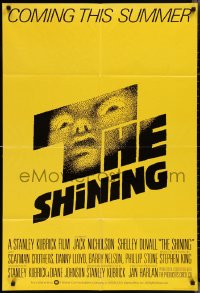 2p0654 SHINING advance English 1sh 1980 Stanley Kubrick, Jack Nicholson, Duvall, Saul Bass art!