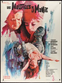 2p0272 CURSE OF THE MUMMY'S TOMB French 1p 1965 different Ghirardi art of monster carrying girl!