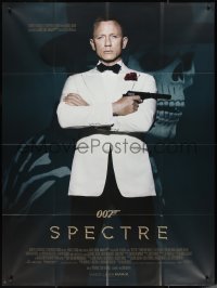 2p0321 SPECTRE French 1p 2015 great image of Daniel Craig as James Bond with villain background!