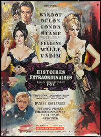 2p0322 SPIRITS OF THE DEAD French 1p 1969 Fellini, different art of sexy Bardot & Fonda by Allard!