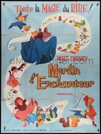 2p0326 SWORD IN THE STONE French 1p 1964 Disney's cartoon story of King Arthur & Merlin the Wizard!