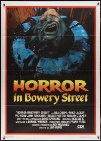 2p0420 STREET TRASH Italian 1p 1988 gruesome image of monster in toilet, Horror in Bowery Street!