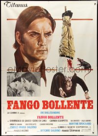 2p0366 SAVAGE THREE Italian 2p 1975 Fango Bollente, Dallesandro, rat & hanged man, ultra rare!