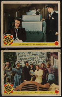 2p1543 ANDY HARDY'S DOUBLE LIFE 2 LCs 1942 Mickey Roney, pretty Cecilia Parker, more!