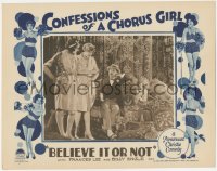 2p1193 BELIEVE IT OR NOT LC 1928 Frances Lee & Billy Engle, Confessions of a Chorus Girl, ultra rare!
