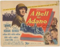 2p1097 BELL FOR ADANO TC 1945 WWII soldiers William Bendix, Harry Morgan, Glenn Langan & John Hodiak