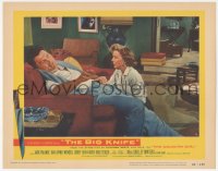 2p1194 BIG KNIFE LC #4 1955 Robert Aldrich, c/u of anguished Jack Palance on couch by Ida Lupino!