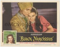 2p1198 BLACK NARCISSUS LC #6 1947 Powell & Pressburger, best close up of Sabu & Jean Simmons!