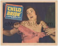 2p1215 CHILD BRIDE LC 1938 close up of frightened teen being grabbed and her dress falling off!