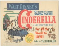 2p1111 CINDERELLA TC 1950 Disney's classic cartoon love story with music, greatest since Snow White!