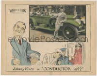 2p1224 CONDUCTOR 1492 LC 1924 Johnny Hines by cool convertible car, great border art, rare!