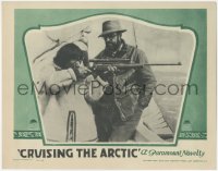 2p1229 CRUISING THE ARCTIC LC 1928 man teaches Eskimo man how to use a rifle, ultra rare!