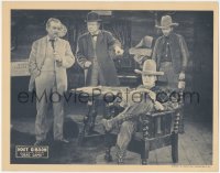 2p1236 DEAD GAME LC 1923 cowboy Hoot Gibson in chair reading newspaper surrounded by bad guys!