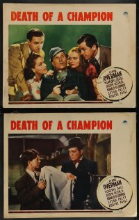 2p1545 DEATH OF A CHAMPION 2 LCs 1939 images of detective Lynne Overman with Virginia Dale & cast!