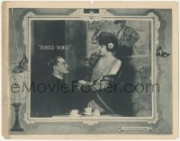 2p1424 SINGED WINGS LC 1922 romantic c/u of Bebe Daniels & Conrad Nagel + cool border art!