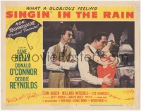 2p1425 SINGIN' IN THE RAIN LC #5 1952 Donald O'Connor watches Gene Kelly kiss Debbie Reynolds!