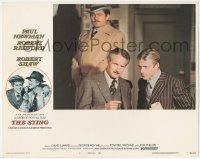 2p1438 STING LC #1 1974 Robert Shaw stands over grifters Paul Newman & Robert Redford, classic!
