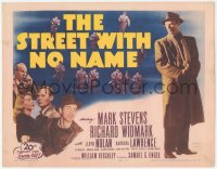 2p1153 STREET WITH NO NAME TC R1954 full-length art of Richard Widmark & co-stars, film noir!