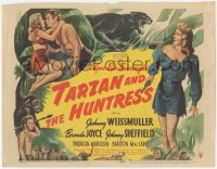 2p1160 TARZAN & THE HUNTRESS TC 1947 art of Johnny Weissmuller, Brenda Joyce & Johnny Sheffield!