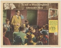 2p1448 TO KILL A MOCKINGBIRD LC #3 1962 Gregory Peck with kids face down angry mob outside jail!