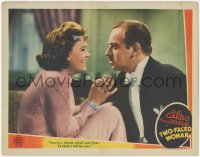 2p1452 TWO-FACED WOMAN LC 1941 Melvyn Douglas calls laughing Greta Garbo a female Jekyll & Hyde!