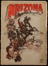 2p0128 ARIZONA pressbook 1940 Jean Arthur, young cowboy William Holden, cool cover art, ultra rare!