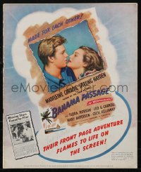 2p0130 BAHAMA PASSAGE signed pressbook 1941 by Mary Anderson, c/u of Madeleine Carroll & Hayden, rare!