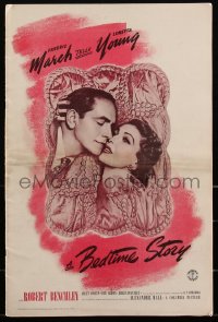 2p0134 BEDTIME STORY pressbook 1941 great images of Fredric March & sexy Loretta Young, ultra rare!