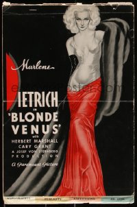 2p0137 BLONDE VENUS pressbook 1932 great art of Venus de Milo-like Marlene Dietrich, ultra rare!