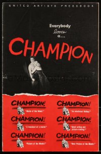 2p0140 CHAMPION pressbook 1949 boxer Kirk Douglas, Marilyn Maxwell, boxing classic, very rare!