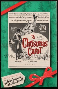 2p0141 CHRISTMAS CAROL pressbook 1951 Charles Dickens holiday classic, Alastair Sim as Scrooge!