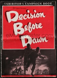2p0147 DECISION BEFORE DAWN pressbook 1951 Basehart, Oskar Werner, directed by Anatole Litvak, rare!