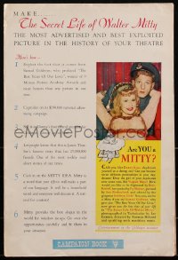 2p0212 SECRET LIFE OF WALTER MITTY pressbook 1947 Danny Kaye, Virginia Mayo, James Thurber, rare!