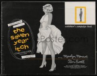 2p0215 SEVEN YEAR ITCH pressbook 1955 classic image of Marilyn's skirt blowing, includes herald!