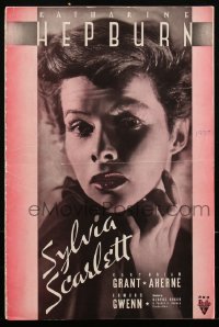 2p0228 SYLVIA SCARLETT pressbook 1935 Katharine Hepburn, Cary Grant, George Cukor, super rare title!