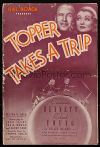 2p0237 TOPPER TAKES A TRIP pressbook 1939 Constance Bennett, Roland Young, Billie Burke, ultra rare!
