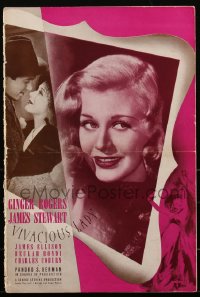 2p0239 VIVACIOUS LADY pressbook 1938 James Stewart & Ginger Rogers, George Stevens, ultra rare!