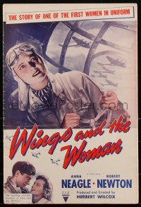 2p0243 WINGS & THE WOMAN pressbook 1942 Anna Neagle as Amy Johnson, famous female aviator, rare!