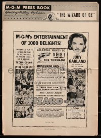 2p0246 WIZARD OF OZ pressbook R1955 Judy Garland in MGM's entertainment of 1000 delights, rare!