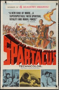 2p0973 SPARTACUS awards 1sh 1961 classic Stanley Kubrick & Kirk Douglas epic!