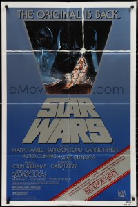 2p0980 STAR WARS NSS style 1sh R1982 A New Hope, Lucas classic sci-fi epic, art by Jung!