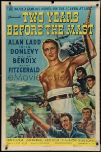 2p1011 TWO YEARS BEFORE THE MAST 1sh 1945 Alan Ladd, Brian Donlevy, William Bendix