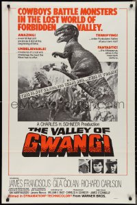 2p1019 VALLEY OF GWANGI military 1sh 1969 Ray Harryhausen, great artwork of cowboys vs dinosaurs!