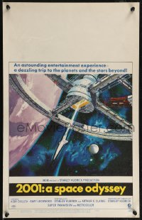 2p0010 2001: A SPACE ODYSSEY WC 1968 Stanley Kubrick classic, art of space wheel by Bob McCall!