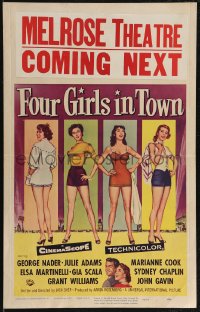 2p0012 4 GIRLS IN TOWN WC 1956 sexy Julie Adams, Marianne Cook, Elsa Martinelli & Gia Scala!