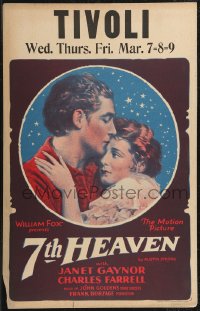 2p0013 7TH HEAVEN WC 1927 great art of Janet Gaynor & Charles Farrell, Frank Borzage won the Oscar!