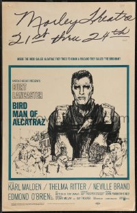 2p0021 BIRDMAN OF ALCATRAZ WC 1962 Burt Lancaster, the only art on this title by Bob Peak!