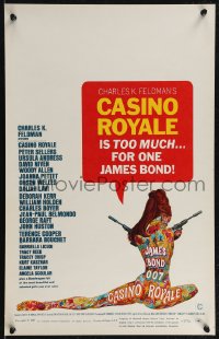 2p0030 CASINO ROYALE WC 1967 all-star James Bond spy spoof, sexy psychedelic art by Robert McGinnis!